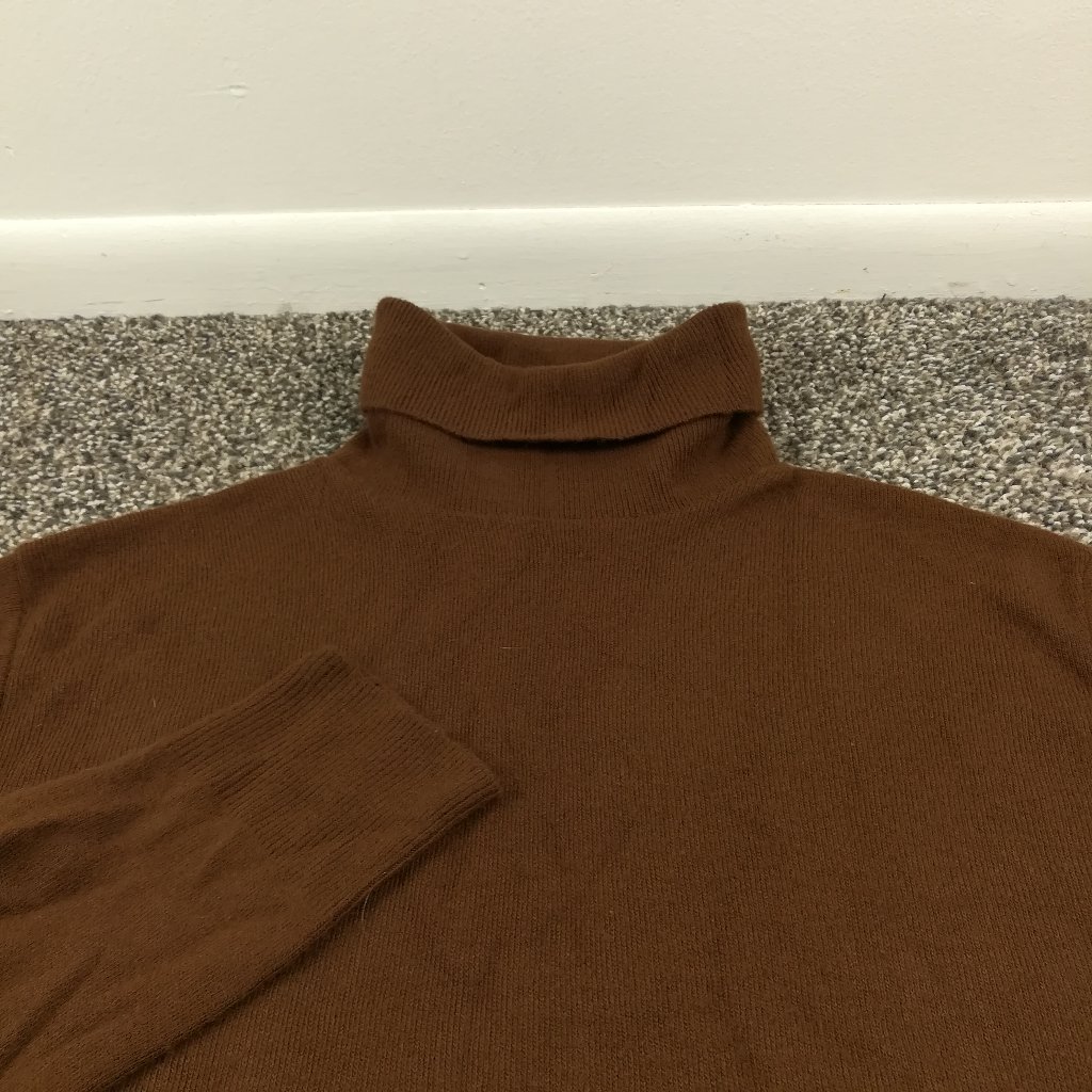 Vintage 70s Sears Kings Road Sweater Turtleneck Acrylic Brown Mens Large
